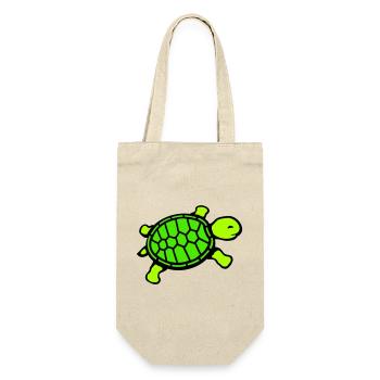 turtle cute smiling happy funny - Gift Bag for Bottles - nature - Front