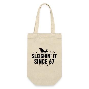 Sleighin' It Since 67 - Geschenkbeutel für Flaschen - Natur - Vorne