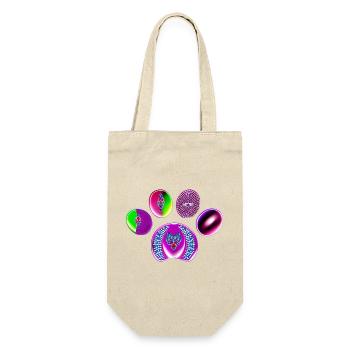 Imprimé cercle de bijoux fluo - Sac à bouteille - nature - Devant