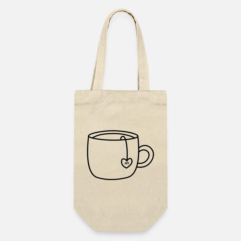 HT logo Tasse_Transparent - Sac à bouteille - nature