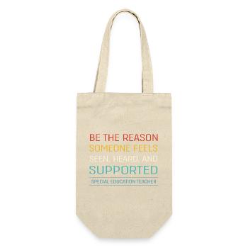 Special Needs School Teacher Special Education Pedagogue - Gift Bag for Bottles - nature - Front