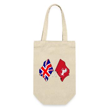 Kent-Flagge + Großbritannien-Flagge - Geschenkbeutel für Flaschen - Natur - Vorne