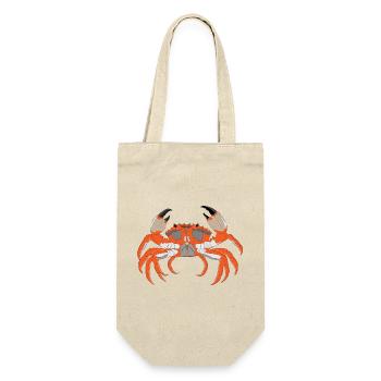 Crab Print - Gift Bag for Bottles - nature - Front