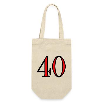40. 40 YEARS. 40th ANNIVERSARY. 40 YEARS ANNIVERSARY. - Gift Bag for Bottles - nature - Front