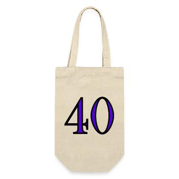 40. 40 YEARS. 40th ANNIVERSARY. 40 YEARS ANNIVERSARY. - Gift Bag for Bottles - nature - Front