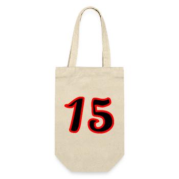 15. 15 ANS. 15e ANNIVERSAIRE. ANNIVERSAIRE 15 ANS. - Sac à bouteille - nature - Devant