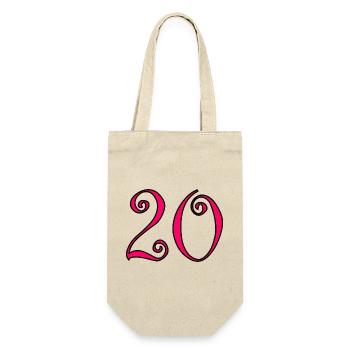 Farbe2-460_text234-2-50-5-4-8-6-8-7-3-0-6-3-3 - Geschenkbeutel für Flaschen - Natur - Vorne
