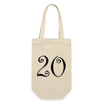 JAHRESTAG. ALLES GUTE ZUM GEBURTSTAG. ALLES GUTE ZUM GEBURTSTAG. - Geschenkbeutel für Flaschen - Natur - Vorne