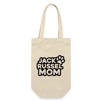 Jack Russel Mom - Designfarbe variabel - Geschenkbeutel für Flaschen - Natur - Vorne