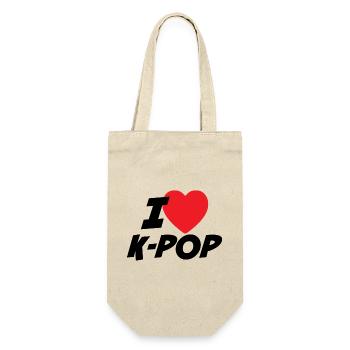 Ich liebe K-Pop - Geschenkbeutel für Flaschen - Natur - Vorne