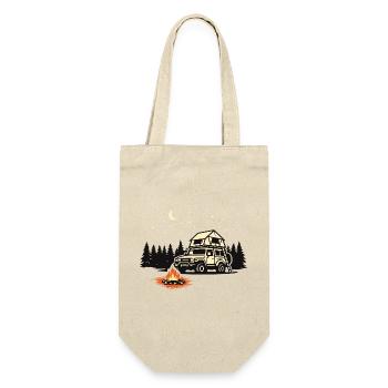 Dachzelt Camping Shirt für Outdoor Abenteurer - Geschenkbeutel für Flaschen - Natur - Vorne