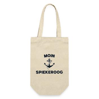 Moin Spiekeroog – Maritime Anchor Design - Gift Bag for Bottles - nature - Front