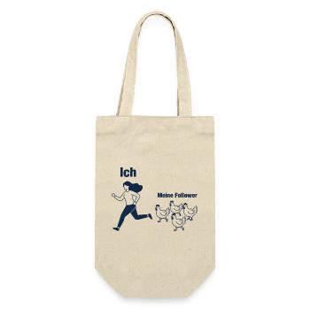 Hühner Bäuerin Landwirtin Ich und Meine Follower - Geschenkbeutel für Flaschen - Natur - Vorne
