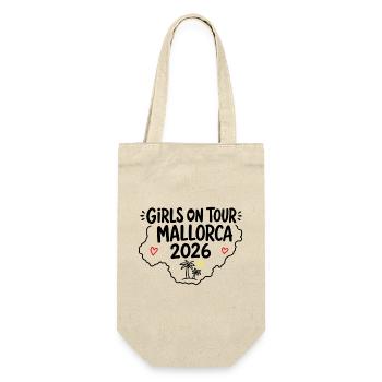 Malle 2026 Girls On Tour Mallorca 2026 - Gift Bag for Bottles - nature - Front