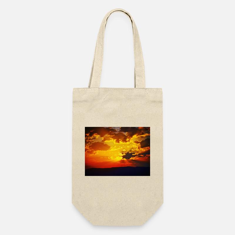 Rayons de feu du coucher de soleil - Sac à bouteille - nature