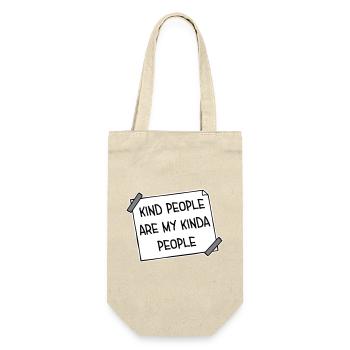 Kind People Are My Kinda People Friendliness - Gift Bag for Bottles - nature - Front