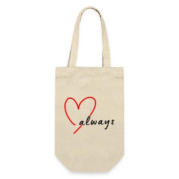 Red Sketch Heart Hand Drawing - Gift Bag for Bottles - nature - Front
