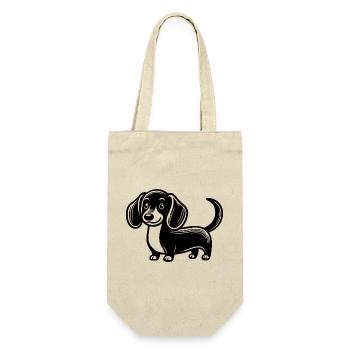 Dachshund - Gift Bag for Bottles - nature - Front
