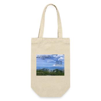 Bergblick Psalm Vertrauen - Geschenkbeutel für Flaschen - Natur - Vorne