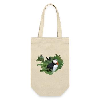 Papageientaucher, klein, bunt, unvergesslich - Geschenkbeutel für Flaschen - Natur - Vorne