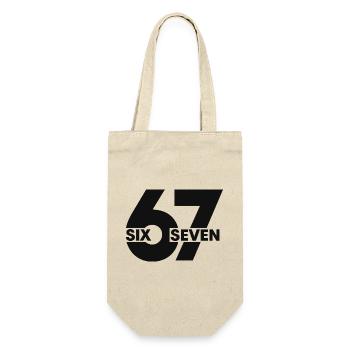 67 Six Seven – Minimal Streetwear Design - Geschenkbeutel für Flaschen - Natur - Vorne