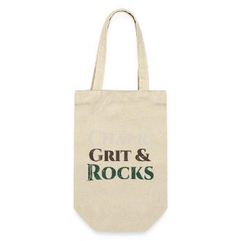 Chalk Grit & Rocks Motif - Gift Bag for Bottles - nature - Front