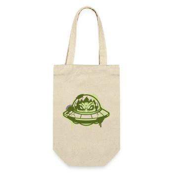 Alien Ufo Graffiti Logo - Gift Bag for Bottles - nature - Front