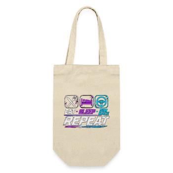 Eat sleep sim race repeat for sim racing fans - Gift Bag for Bottles - nature - Front
