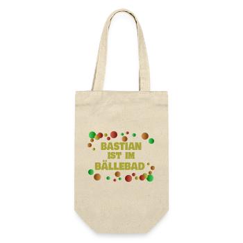 Geschenk für Ba - Geschenkbeutel für Flaschen - Natur - Vorne