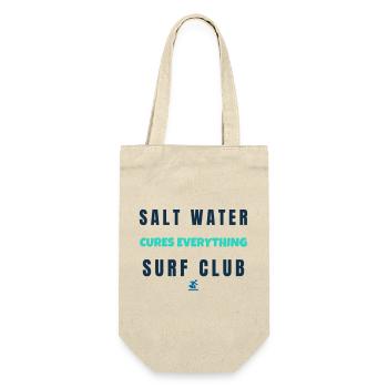 Salt Water Cures Everything Surf Club - Geschenkbeutel für Flaschen - Natur - Vorne