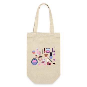 Pastell-Make-up-Kollektion - Geschenkbeutel für Flaschen - Natur - Vorne