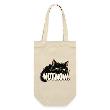 Nicht jetzt, Katze - Geschenkbeutel für Flaschen - Natur - Vorne
