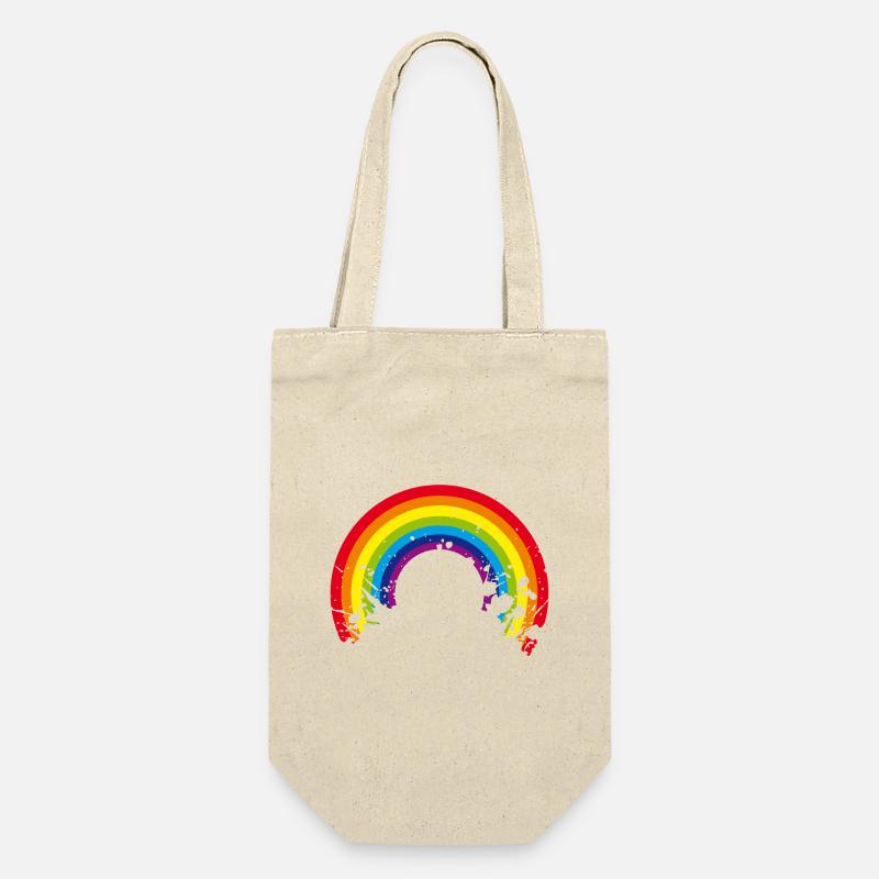 rainbow regenbogen - Geschenkbeutel für Flaschen - Natur