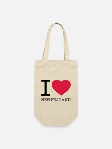 I LOVE NEW ZEALAND Neuseeland - Gavepose til flasker - natur