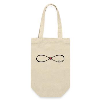 Infinity Love Écriture Infini 8 coeur rouge - Sac à bouteille - nature - Devant