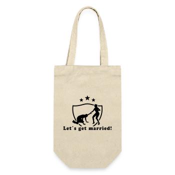 Let´s get married! - Gift Bag for Bottles - nature - Front