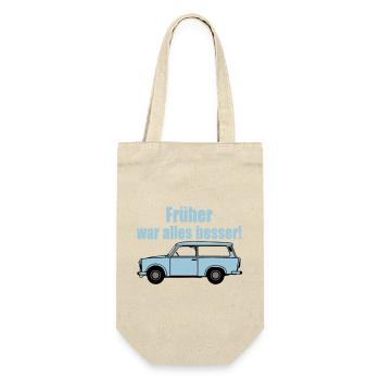 , DDR Kult , früher war alles besser (25) - Geschenkbeutel für Flaschen - Natur - Vorne