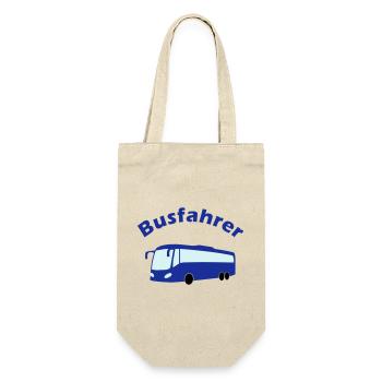 Busfahrer Design - Geschenkbeutel für Flaschen - Natur - Vorne