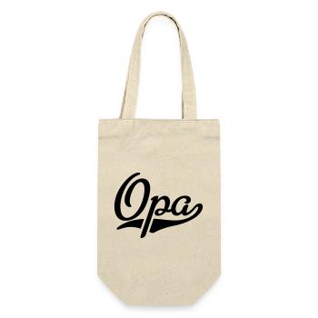 Opa - Geschenkbeutel für Flaschen - Natur - Vorne