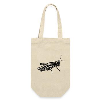 grasshopper graphic - Geschenkbeutel für Flaschen - Natur - Vorne