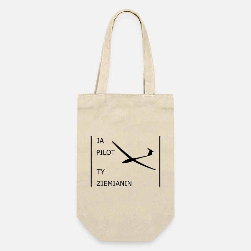 Glider pilot szybowcowy - Gift Bag for Bottles - nature