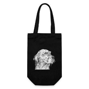 Englisch Englisch Setter - Geschenkbeutel für Flaschen - Schwarz - Vorne