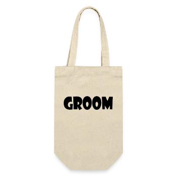 Groom - Geschenkbeutel für Flaschen - Natur - Vorne