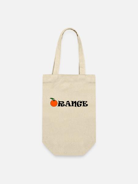 Orange - Geschenkbeutel für Flaschen - Natur
