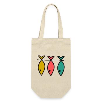 SARDINE. FISH. APRIL FOOL. EASTER. SEA - Gift Bag for Bottles - nature - Front