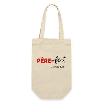 Père fect Depuis 2016 - Sac à bouteille - nature - Devant
