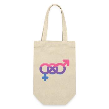 Mois de la fierté LGBTQ - Signe bisexuel - Sac à bouteille - nature - Devant