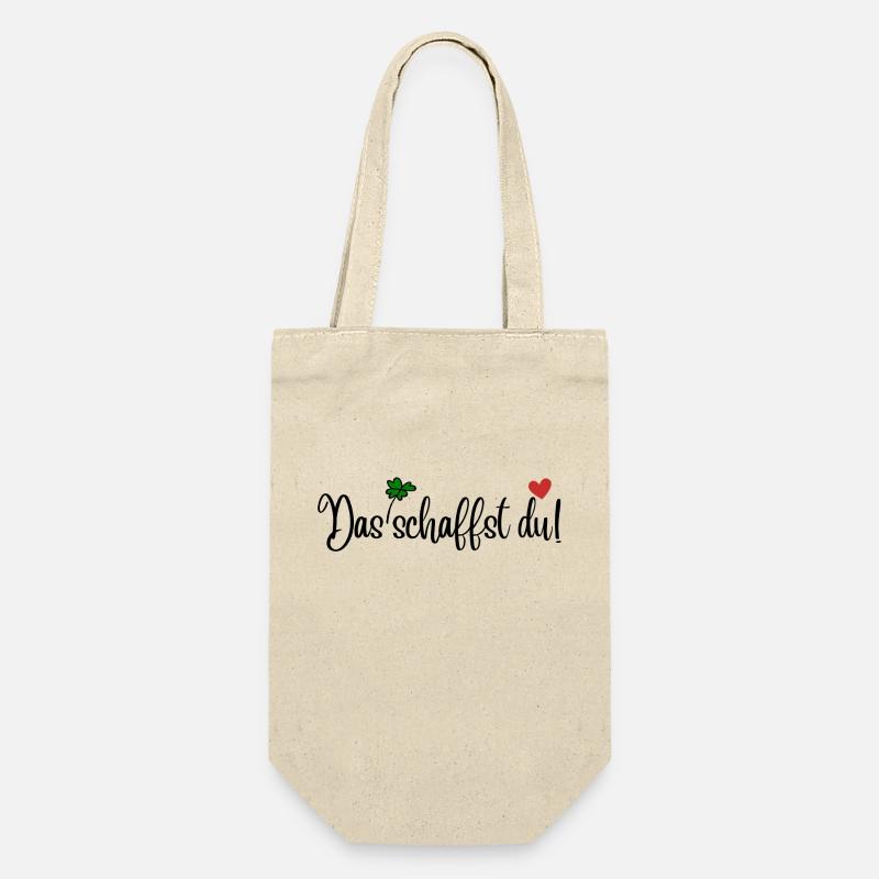 Das schaffst du! - Geschenkbeutel für Flaschen - Natur