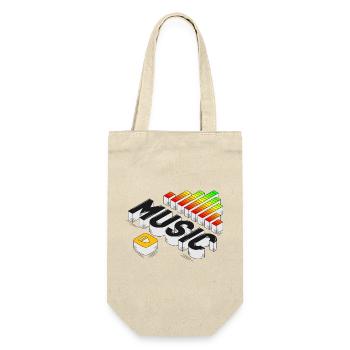 Play The Music | Isometric Music Illustration - Gift Bag for Bottles - nature - Front