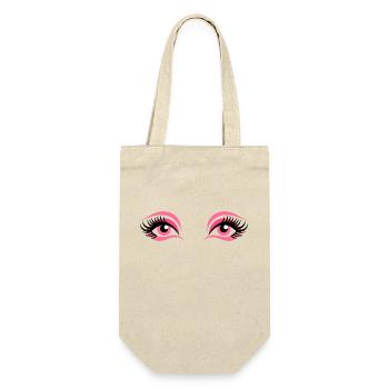 Eyes - Sexy Augen - Geschenkbeutel für Flaschen - Natur - Vorne